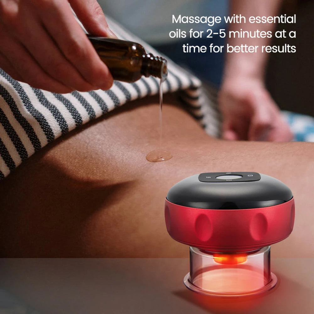 Rechargeable Electric Cupping Therapy Set – 6/12 Level Guasha Massager & Fat Burner