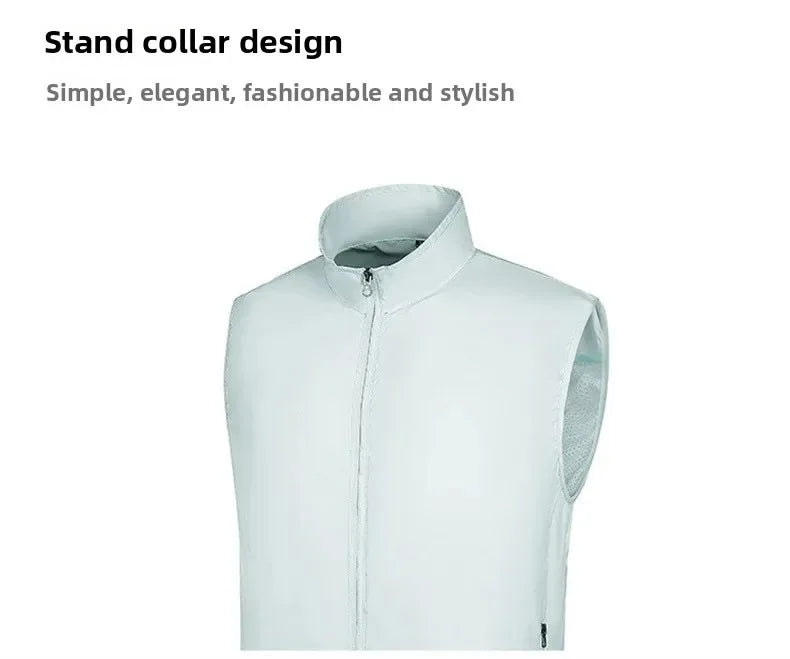 Men’s USB  and women Charging Cooling Fan Vest – Sleeveless Hooded Outdoor Jacket
