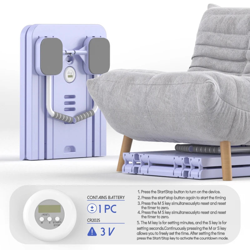 Multifunctional Abdominal Exercise Board with Auto-Rebound & Resistance Bands – Full Body Training for Home and Office