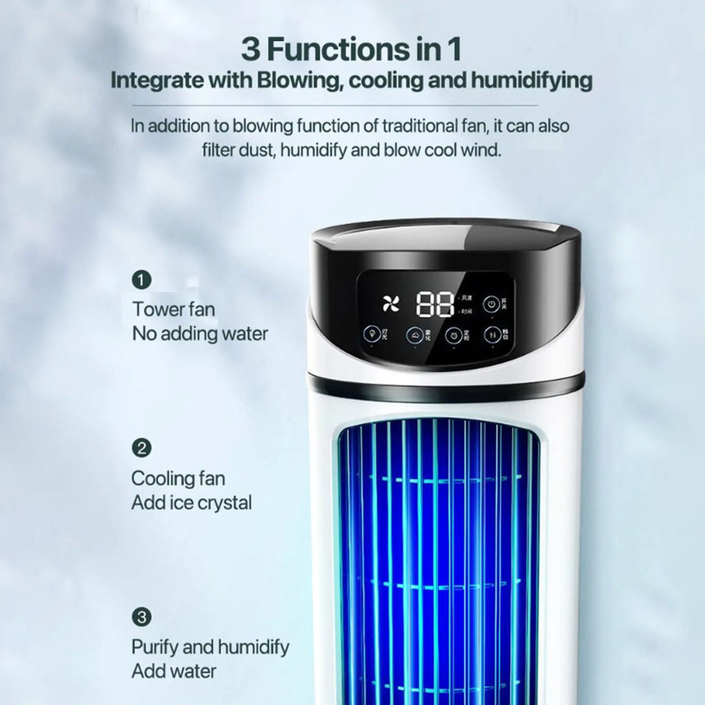 "Portable Air Cooler Fan – Water Cooling Mobile AC for Home & Office Use