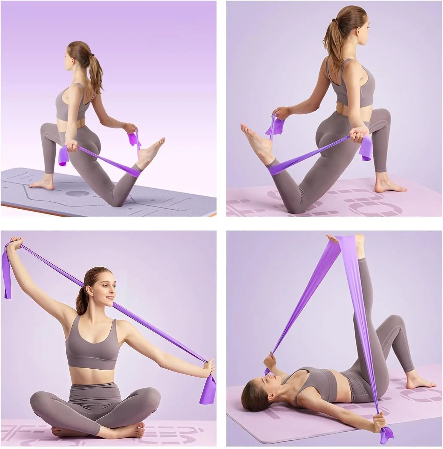 Resistance Bands for Women & Men – Latex-Free Elastic Bands for Strength Training, Yoga & Home Workouts