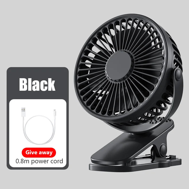 Portable Mini USB Clip Fan – Quiet Desktop Electric Air Cooler for Students & Dormitory Use