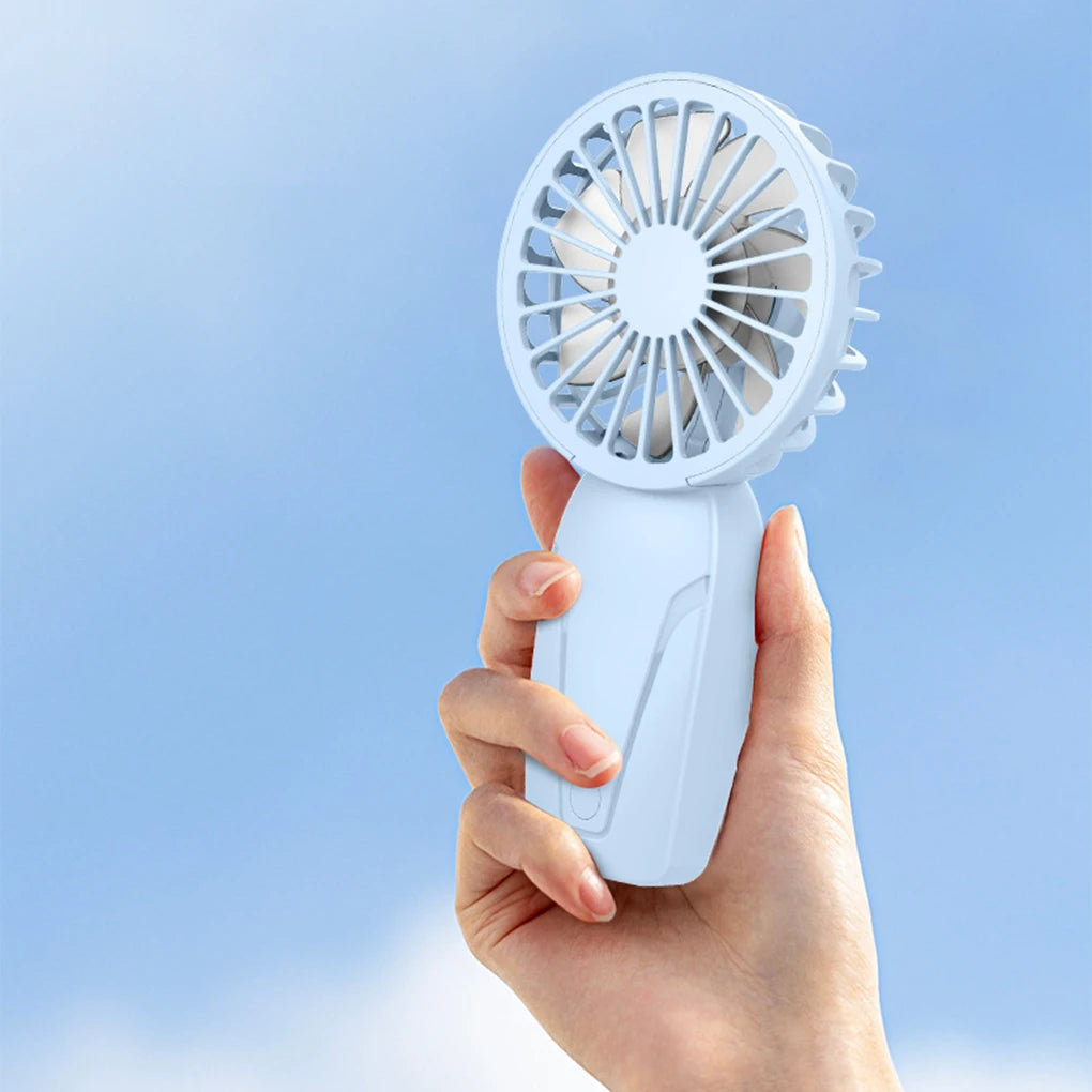 Portable Handheld Mini Fan – USB Rechargeable, Lightweight ABS with Cute Design for On-the-Go Cooling