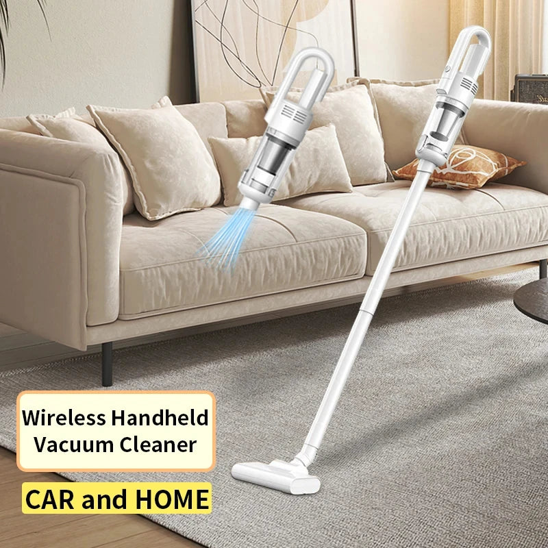 Powerful Wireless Car Vacuum – 6500Pa Handheld Cleaner