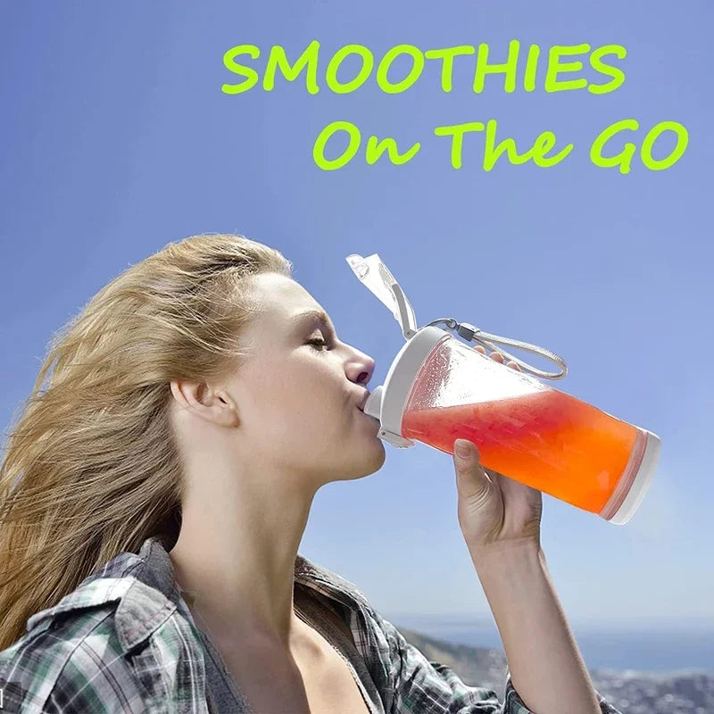 Portable USB Blender 600ML – 4000mAh Rechargeable Smoothie & Juice Maker