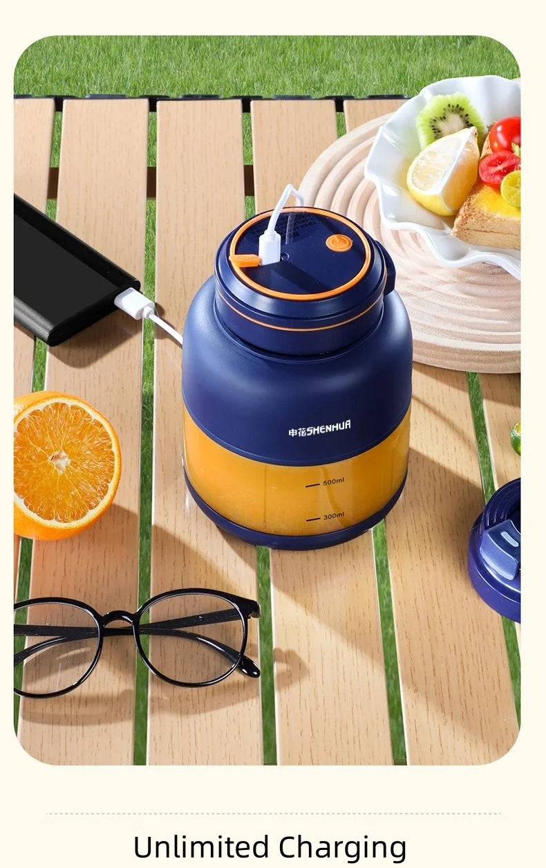 Portable USB Electric Juicer – Rechargeable Fruit Blender for Home & Outdoor Use