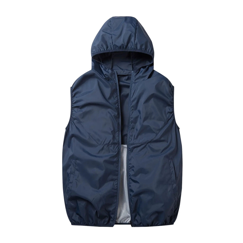 Men’s USB  and women Charging Cooling Fan Vest – Sleeveless Hooded Outdoor Jacket