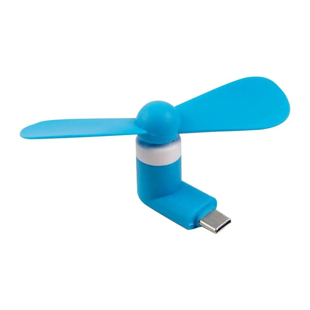 Type-C Portable Mini Phone Fan – USB Cooling MicroFan with Charging Treasure Compatibility