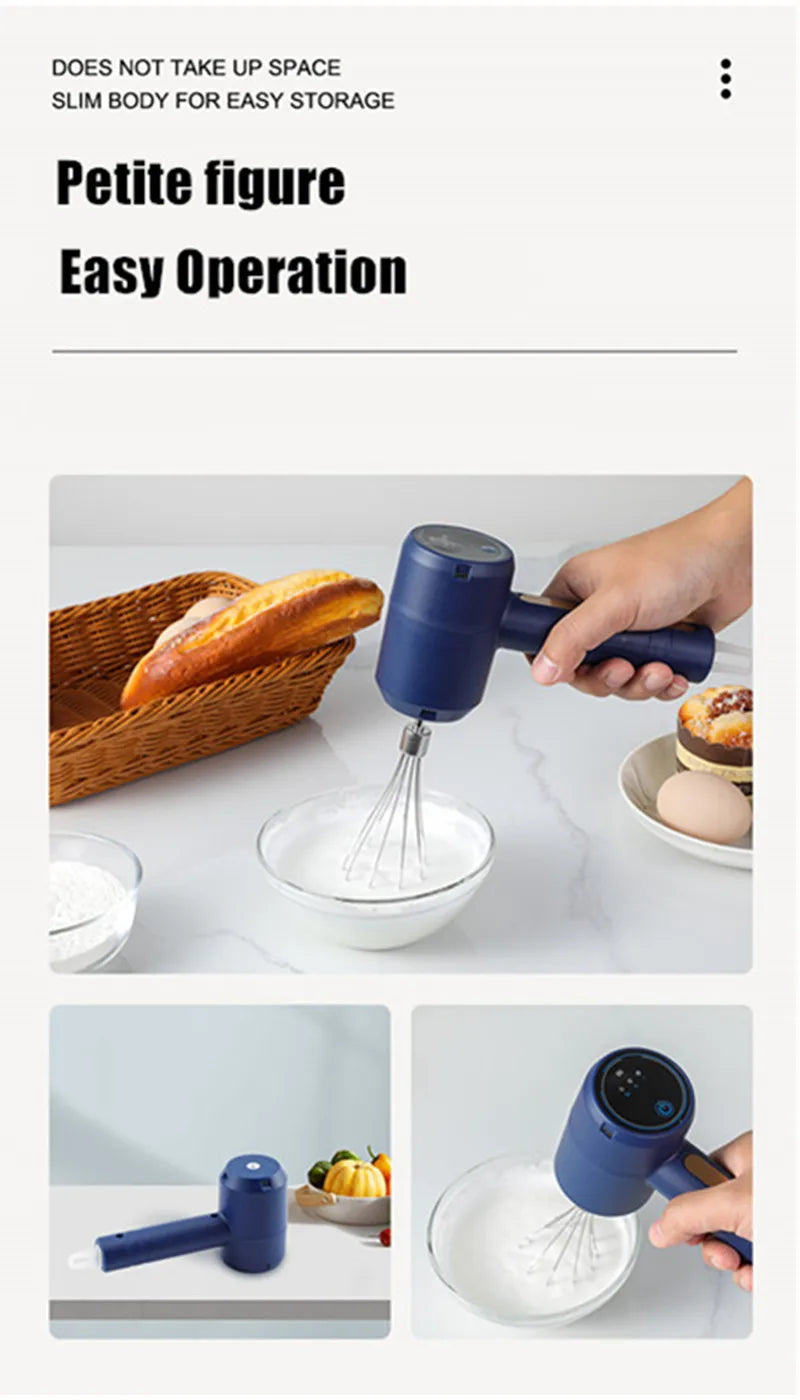 Portable Blender Mixer Kitchen Tools Milk Frother Egg Beater Cake Baking Kneading Mixer Hand Mixer Electric Food Processors Set