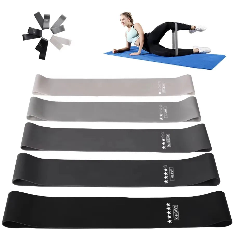 Fitness Resistance Bands – Elastic Workout Bands for Home, Yoga, Pilates, Stretching & CrossFit Training