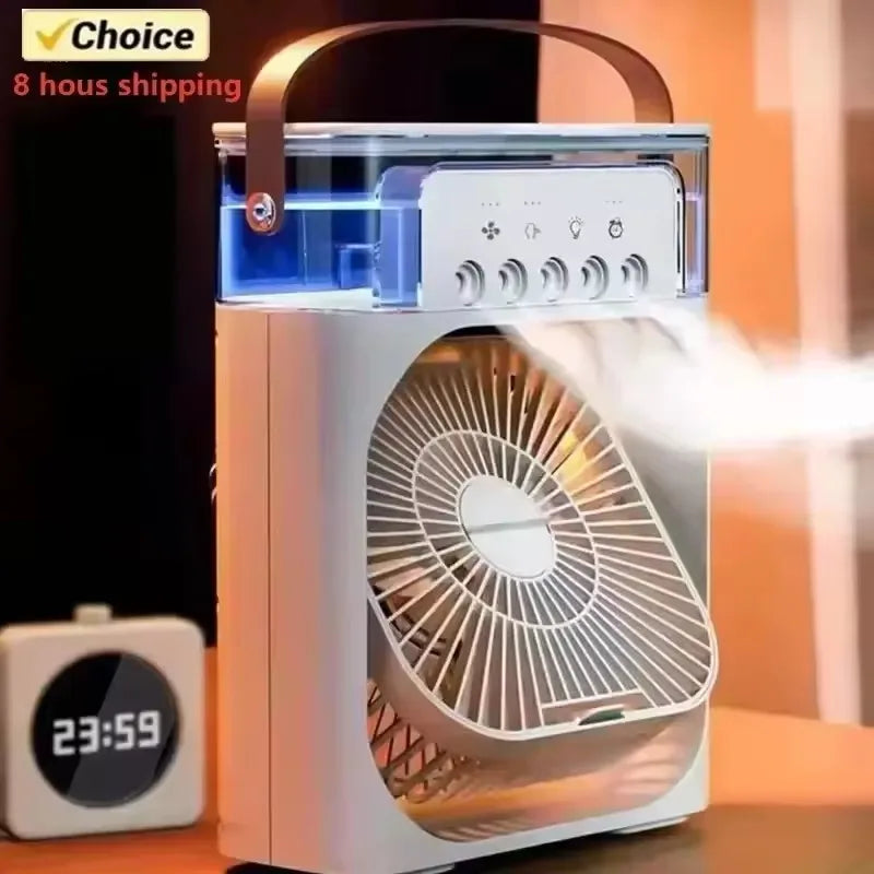 2025 3-in-1 Portable Air Cooler – Fan, Humidifier & LED Night Light