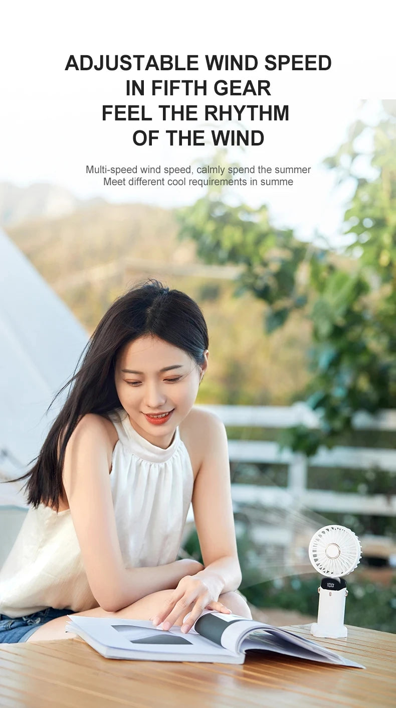 Mini USB Rechargeable Cooling Fan – Handheld & Desktop Personal Air Circulator