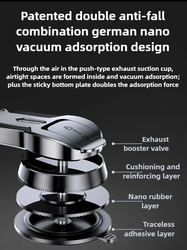 Adjustable Car Phone Holder – Universal Mount for Dashboard & Vent, Compatible with All Smartphones & Vehicle Models