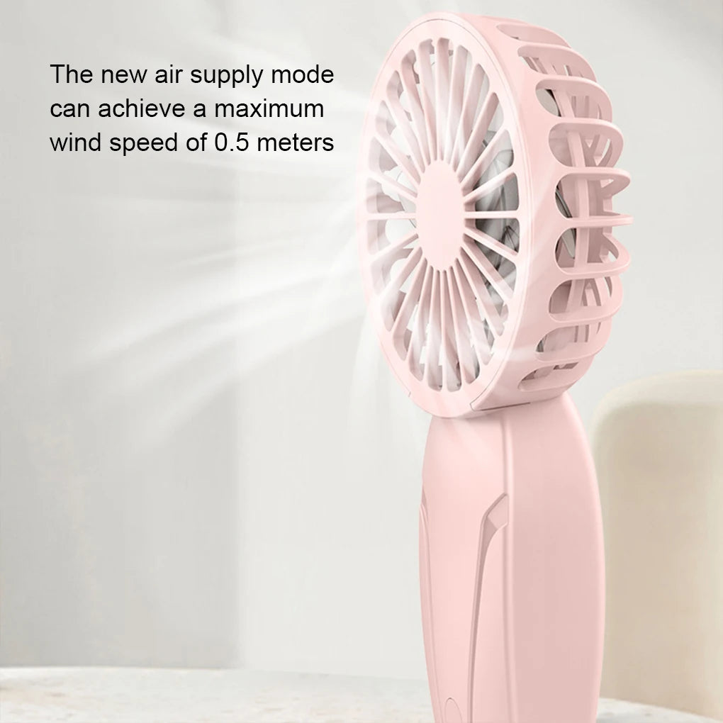 Portable Handheld Mini Fan – USB Rechargeable, Lightweight ABS with Cute Design for On-the-Go Cooling