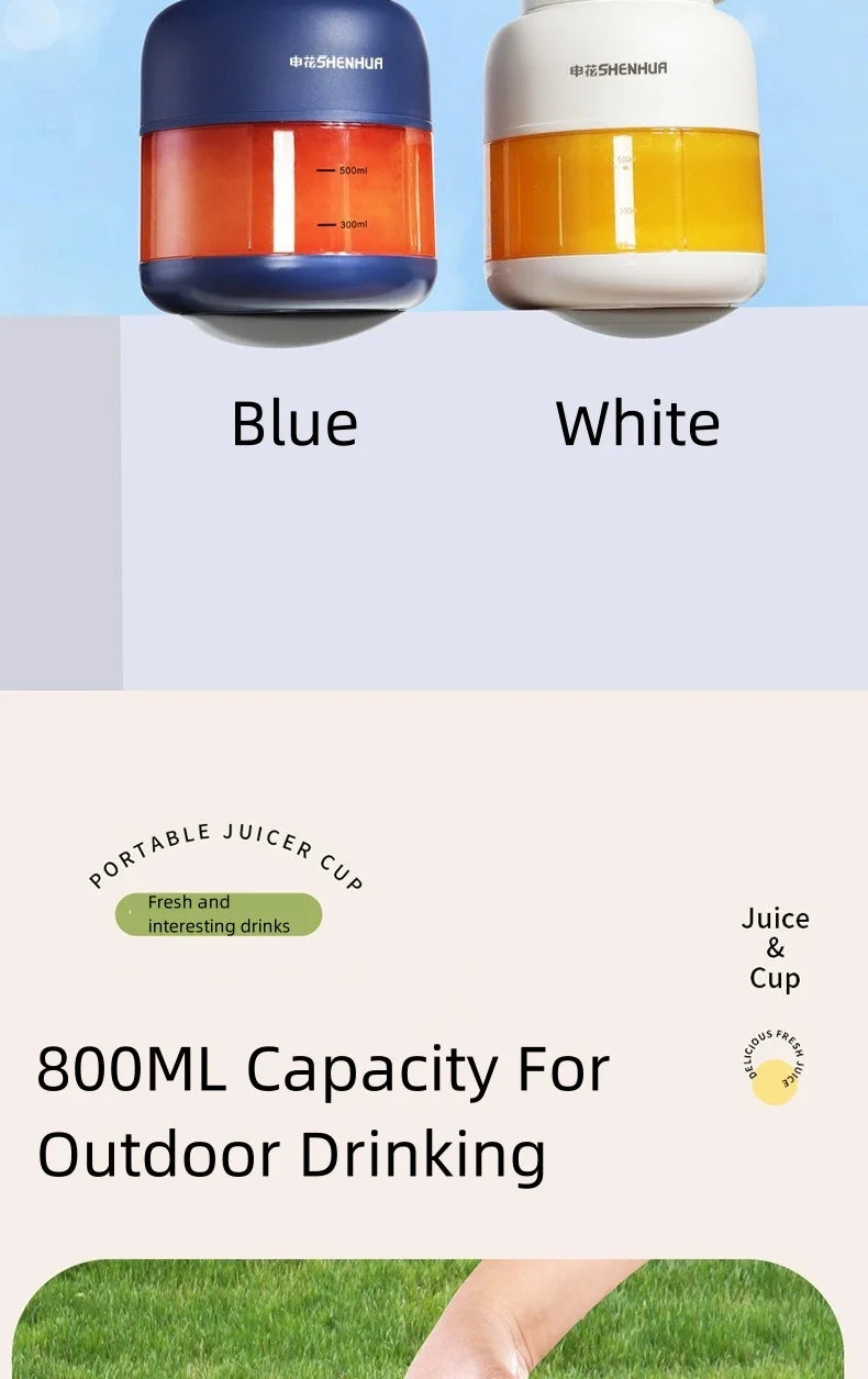 Portable USB Electric Juicer – Rechargeable Fruit Blender for Home & Outdoor Use