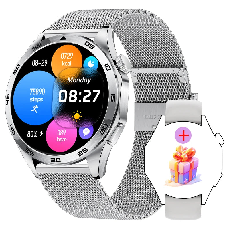 LIGE GT4 Pro Men's Smartwatch – ECG, Heart Rate, Bluetooth Call, Sports & Fitness Tracker for Android & iOS