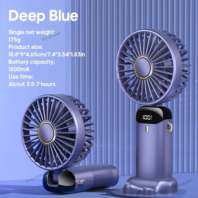Mini USB Rechargeable Cooling Fan – Handheld & Desktop Personal Air Circulator