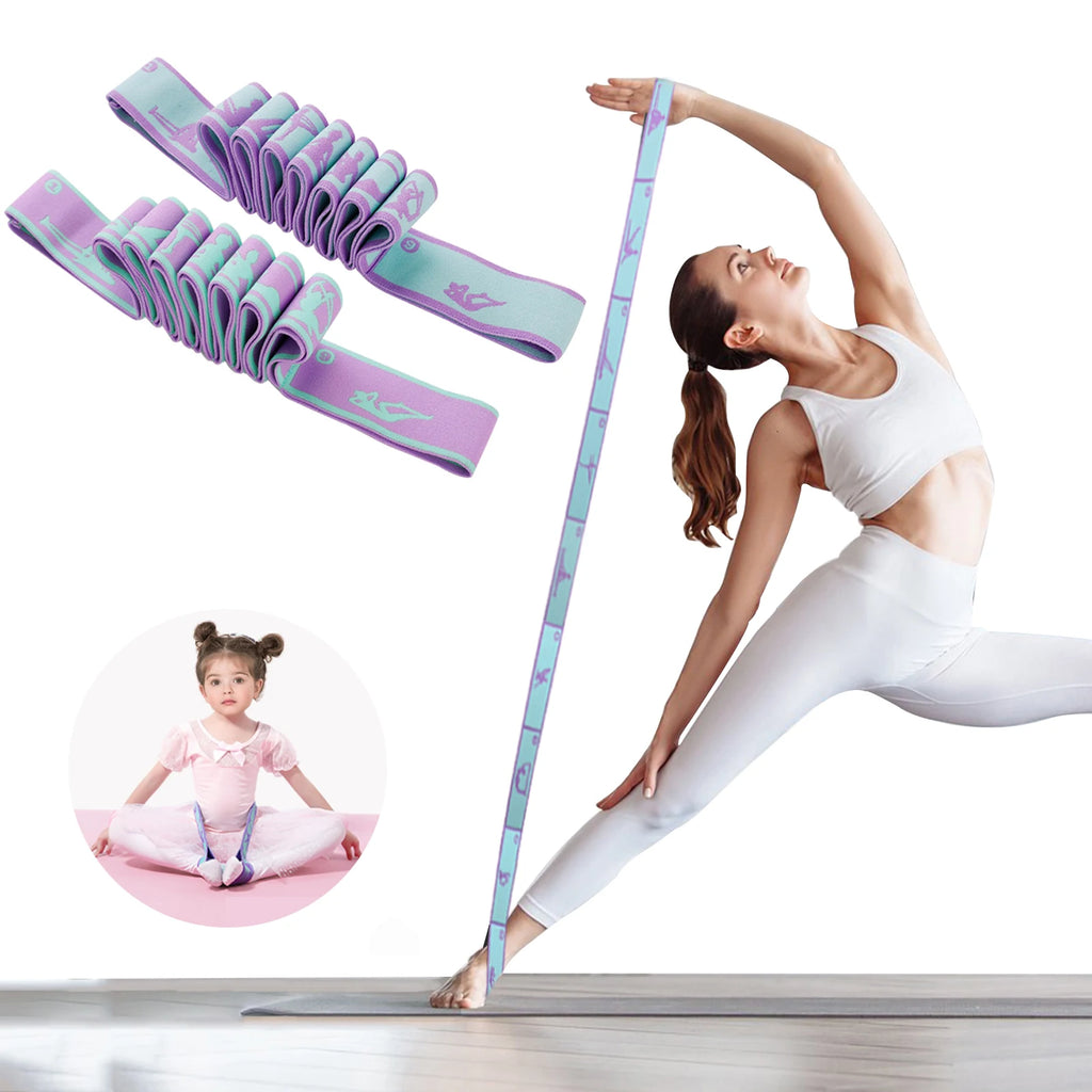 Loop Resistance Bands for Ballet & Pilates – Fitness Strength Training Stretching Bands with Yoga Pattern