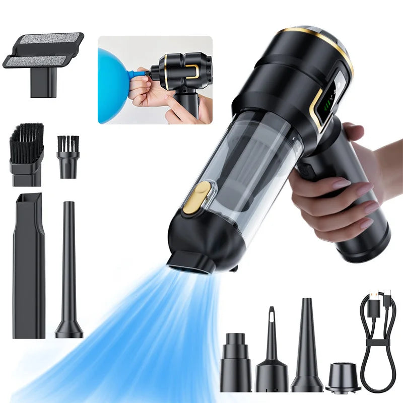 998000PA Cordless Car Vacuum Cleaner – Powerful Handheld Mini Vacuum & Blower with Strong Suction, Portable for Vehicle Cleaning