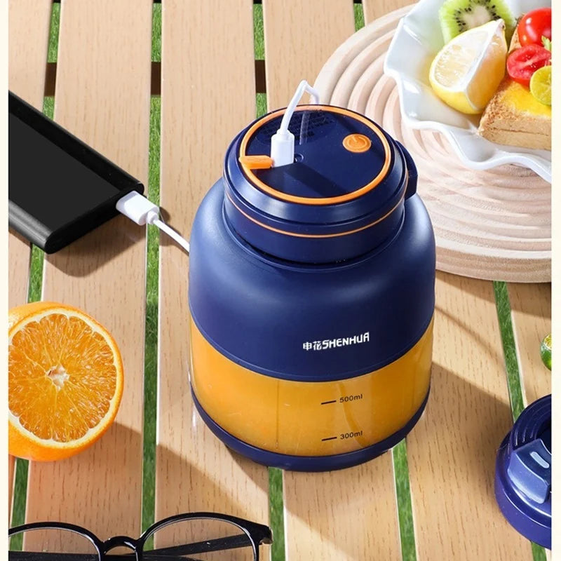 Portable USB Electric Juicer – Rechargeable Fruit Blender for Home & Outdoor Use