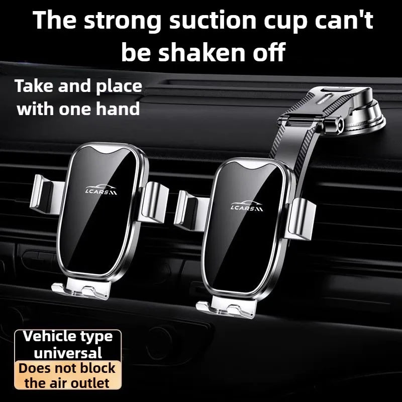 Adjustable Car Phone Holder – Universal Mount for Dashboard & Vent, Compatible with All Smartphones & Vehicle Models