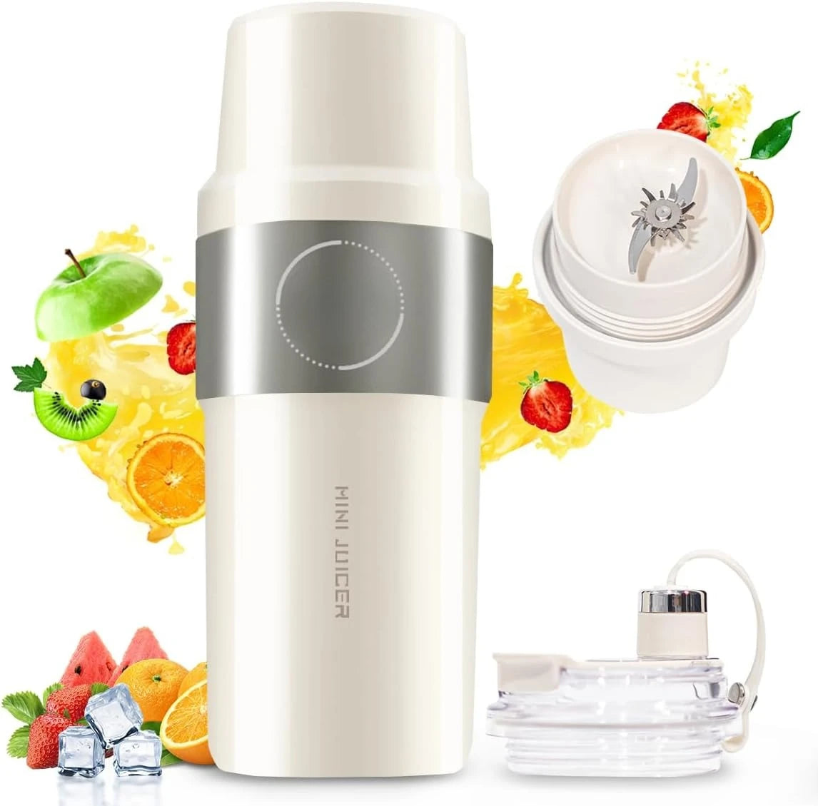 Portable Vacuum Blender – Rechargeable Fruit & Vegetable Mixer with Stainless Steel Blades