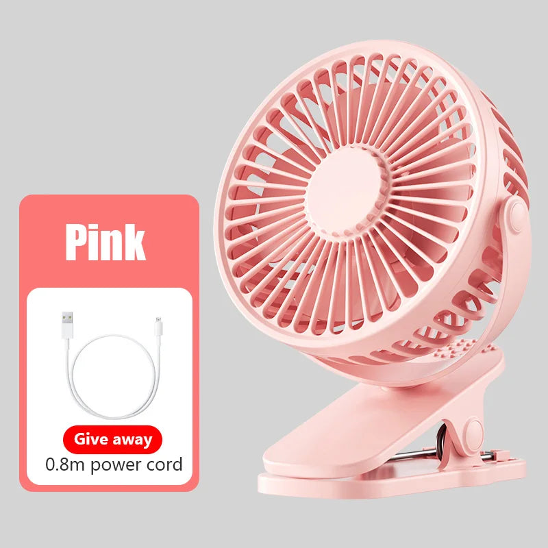 Portable Mini USB Clip Fan – Quiet Desktop Electric Air Cooler for Students & Dormitory Use