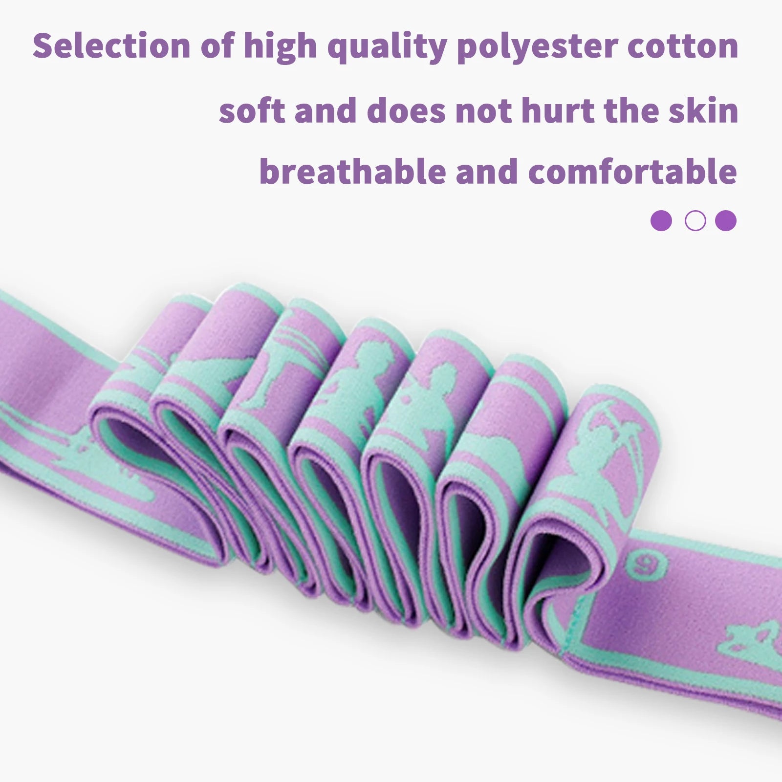 Loop Resistance Bands for Ballet & Pilates – Fitness Strength Training Stretching Bands with Yoga Pattern