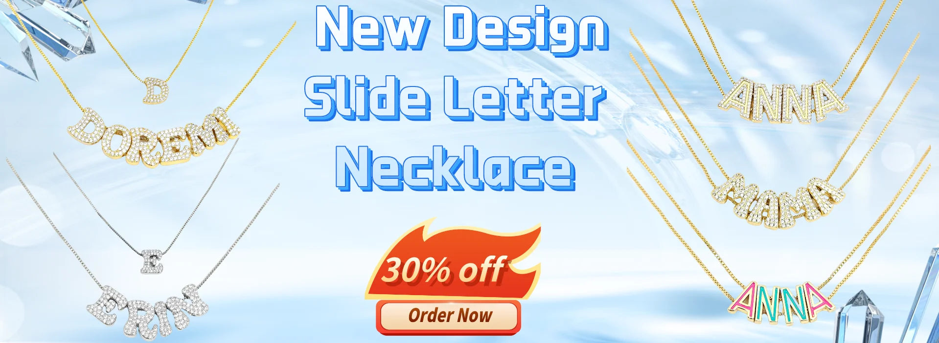 DOREMI VOTE Custom Name Necklace – Personalized Pendant with A–Z Letters