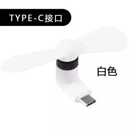 Type-C Mini Phone Fan for Samsung Galaxy S23/S22/S21/S20/S10/S9, Note 20/9/8, A54/A24/A23/A14/A12 & OnePlus 11/10/N20