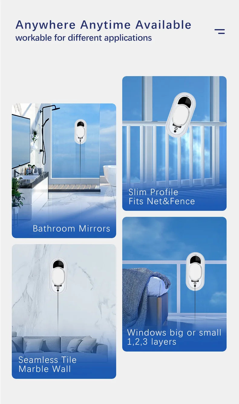 Smart Window Cleaning Robot – Remote-Controlled Glass Cleaner