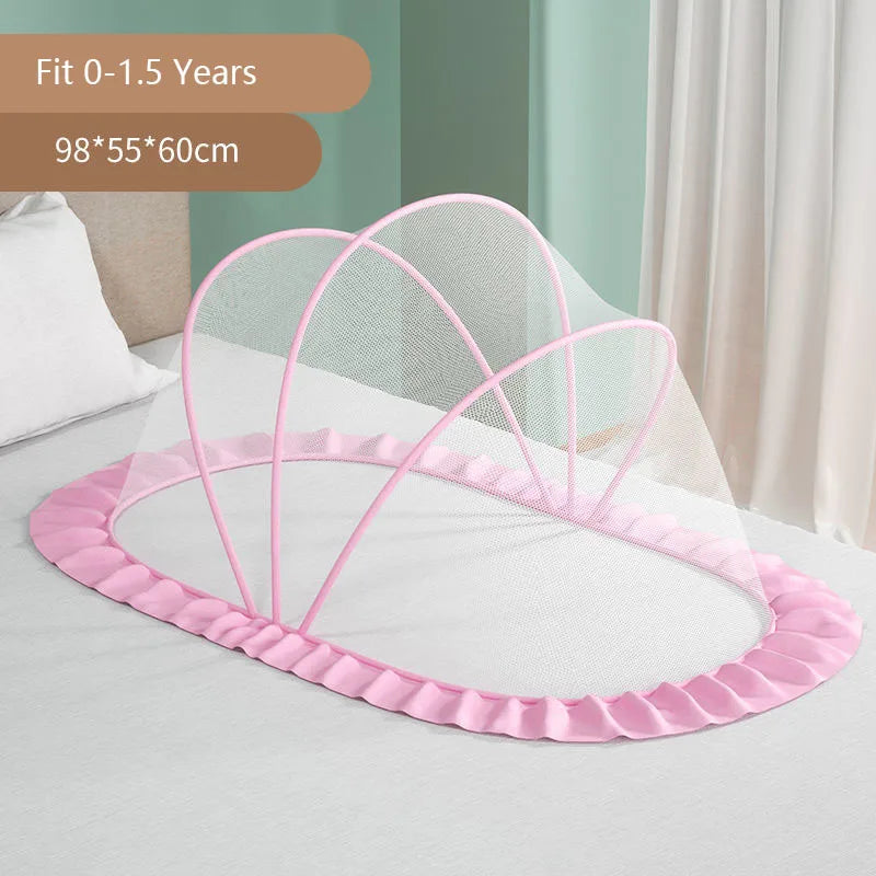 Foldable Full-Coverage Baby Bed Mosquito Net – Portable, Breathable Crib Netting for Newborns