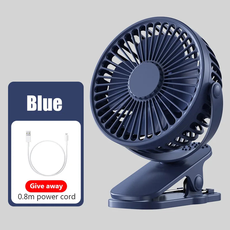 Portable Mini USB Clip Fan – Quiet Desktop Electric Air Cooler for Students & Dormitory Use