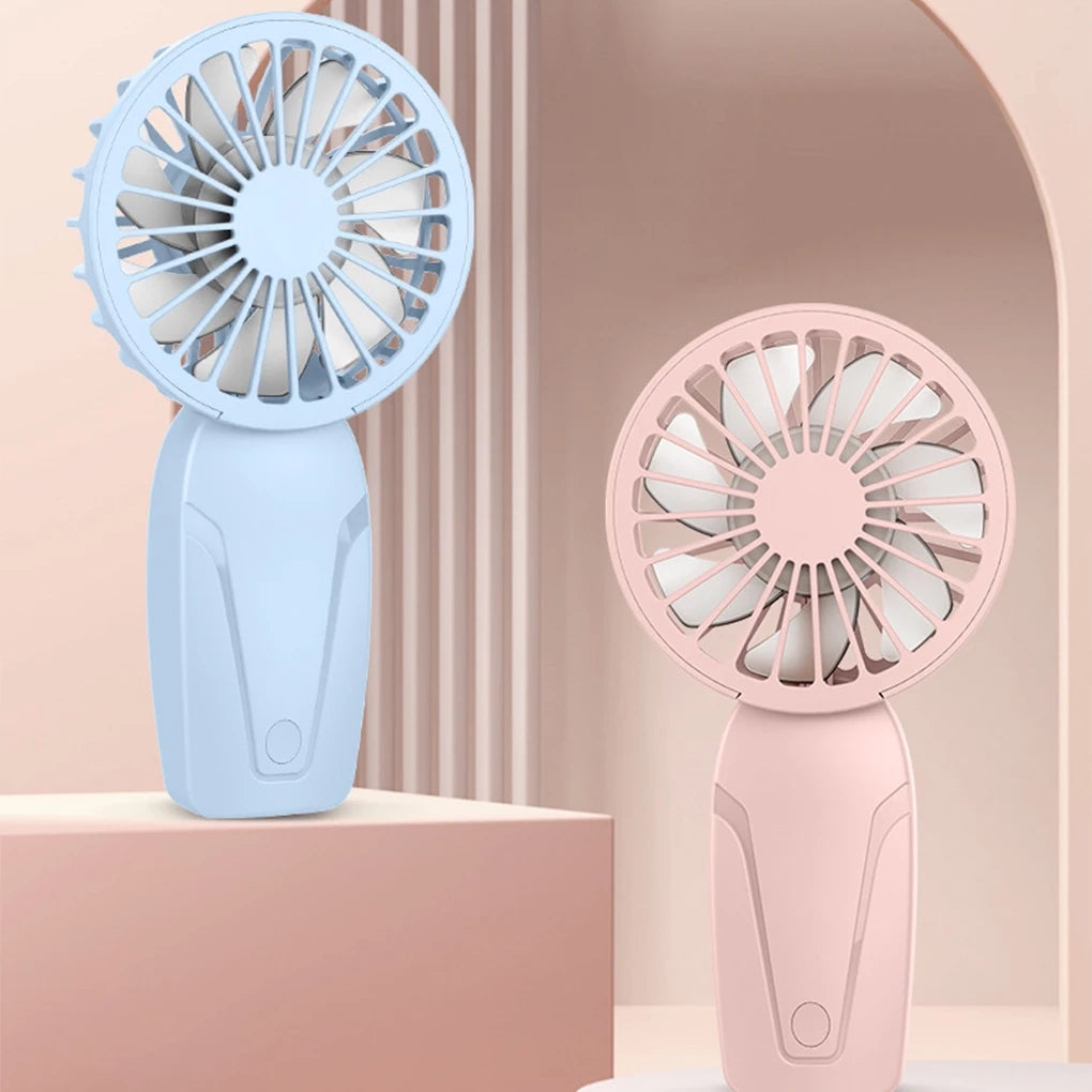 Portable Handheld Mini Fan – USB Rechargeable, Lightweight ABS with Cute Design for On-the-Go Cooling