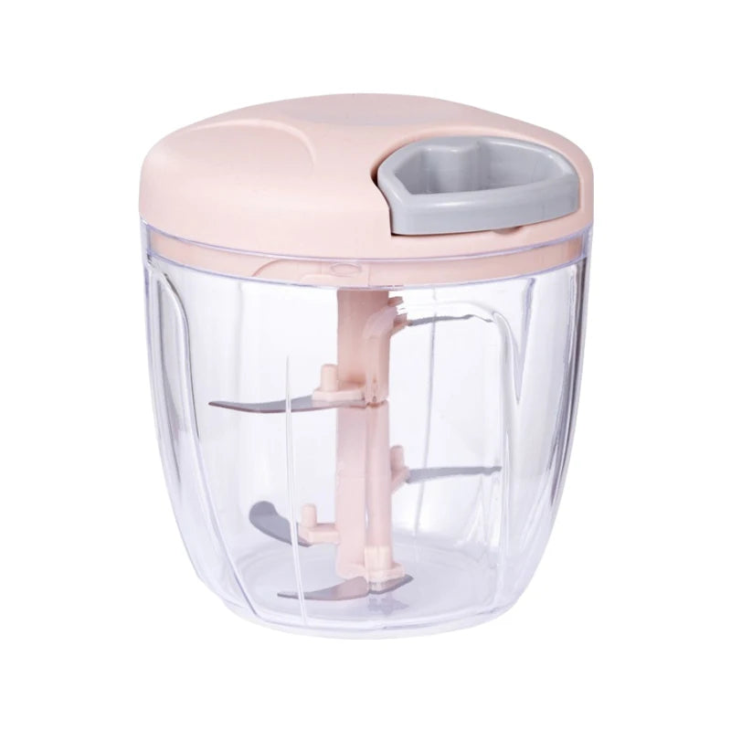 Manual Garlic Chopper & Vegetable Cutter – 200/500/900ML Hand-Pull Food Slicer & Crusher for Kitchen Use