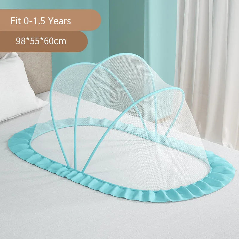 Foldable Full-Coverage Baby Bed Mosquito Net – Portable, Breathable Crib Netting for Newborns