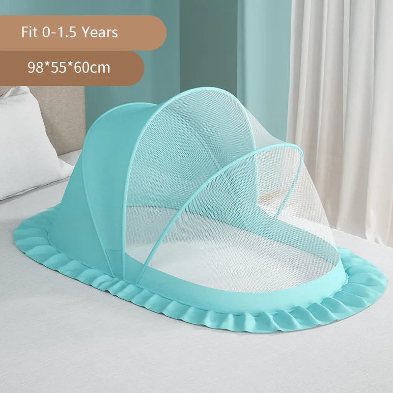 Foldable Full-Coverage Baby Bed Mosquito Net – Portable, Breathable Crib Netting for Newborns