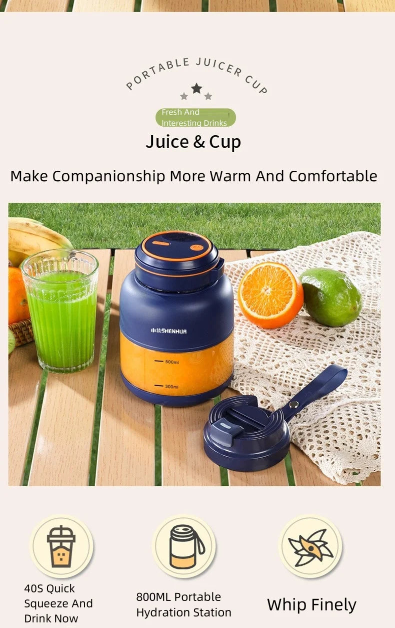 Portable USB Electric Juicer – Rechargeable Fruit Blender for Home & Outdoor Use