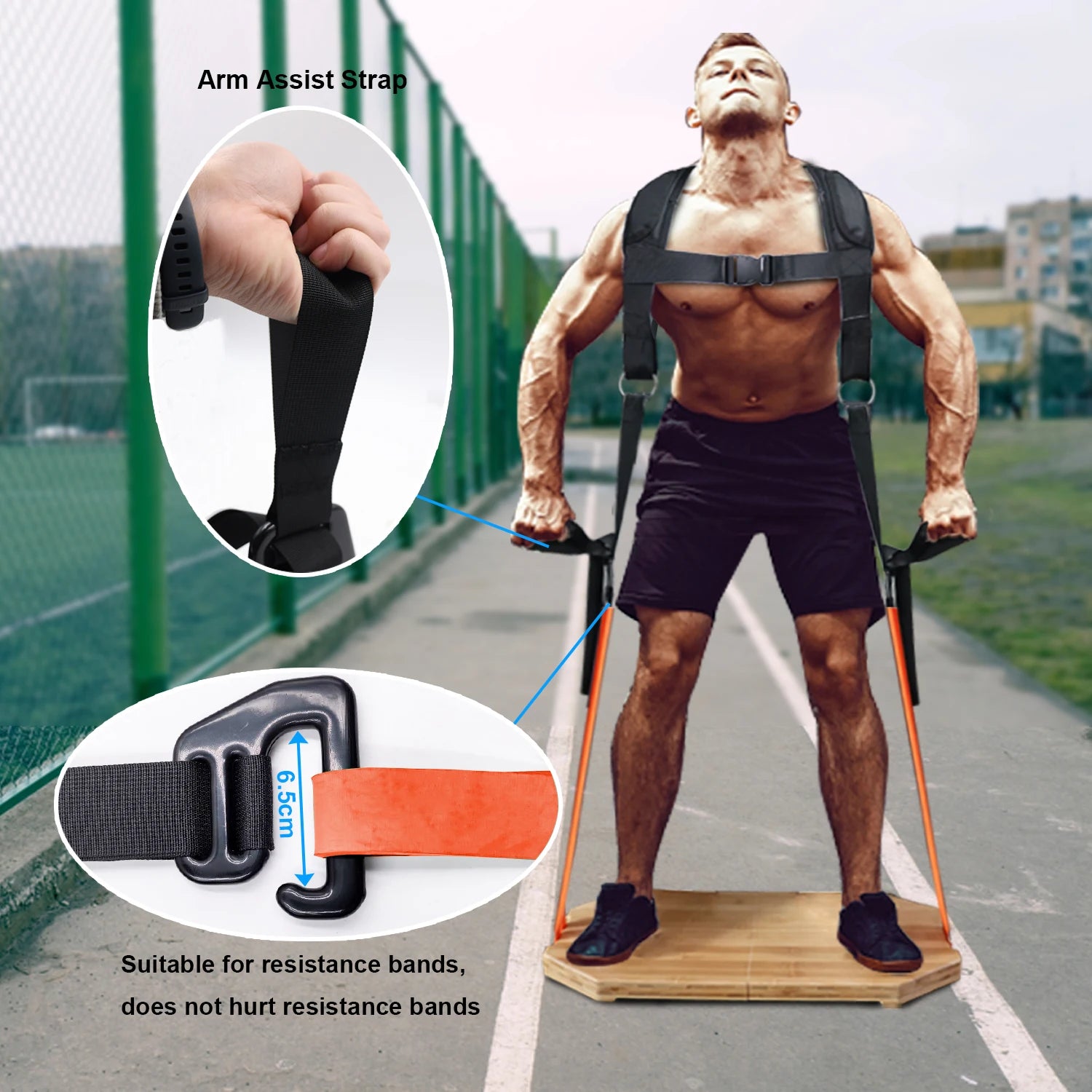 Adjustable Squat Harness Vest for Resistance Bands – Padded Shoulder Strap for Squat and Strength Training Workouts
