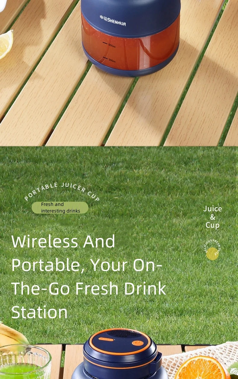 Portable USB Electric Juicer – Rechargeable Fruit Blender for Home & Outdoor Use