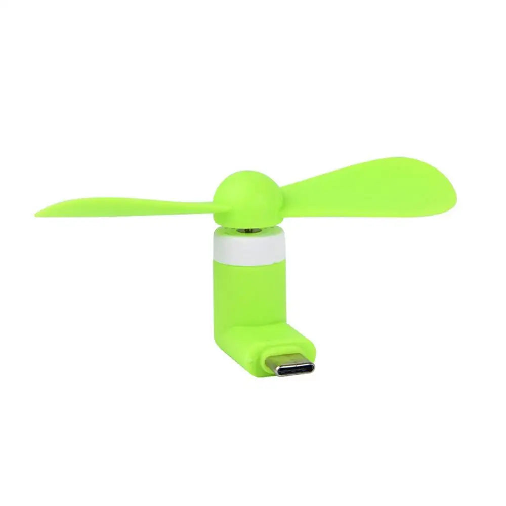 Type-C Portable Mini Phone Fan – USB Cooling MicroFan with Charging Treasure Compatibility