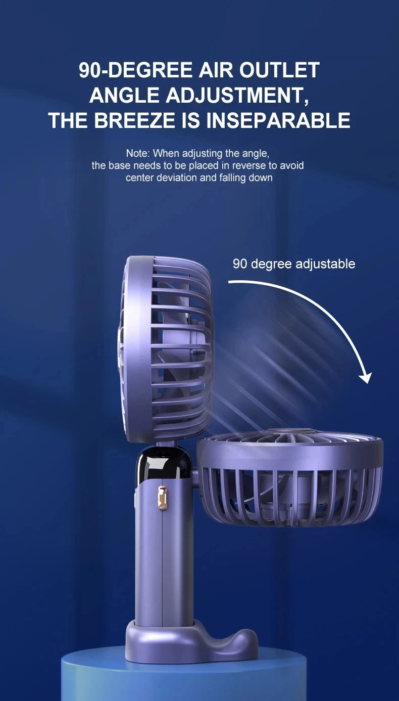 Mini USB Rechargeable Cooling Fan – Handheld & Desktop Personal Air Circulator