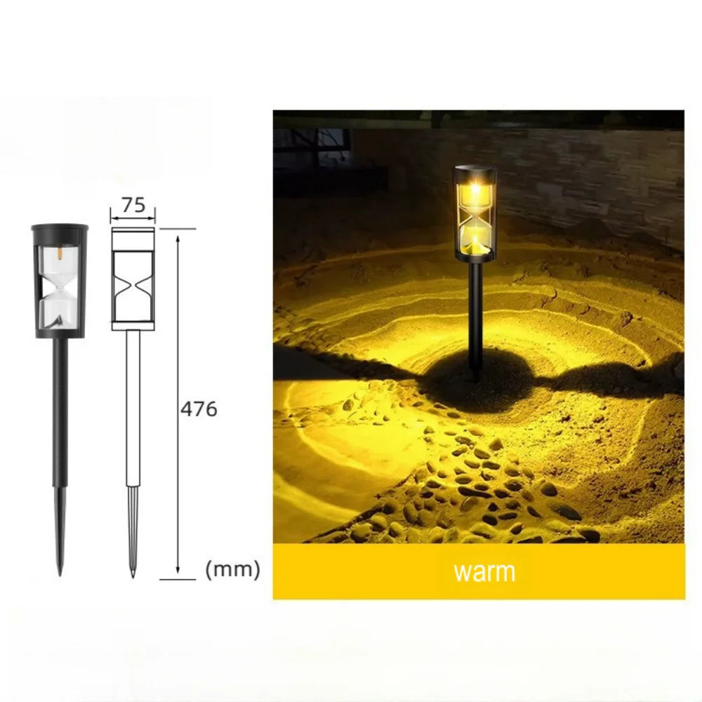 Bright Solar Hourglass LED Pathway Lights – Outdoor Solar Garden Lights for Yard & Landscape Decoration