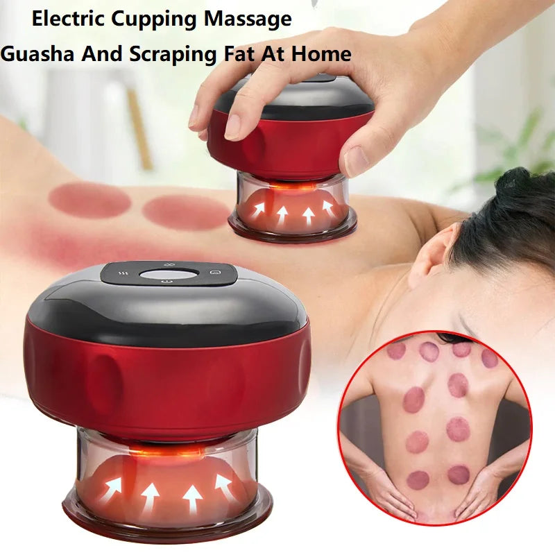 Rechargeable Electric Cupping Therapy Set – 6/12 Level Guasha Massager & Fat Burner