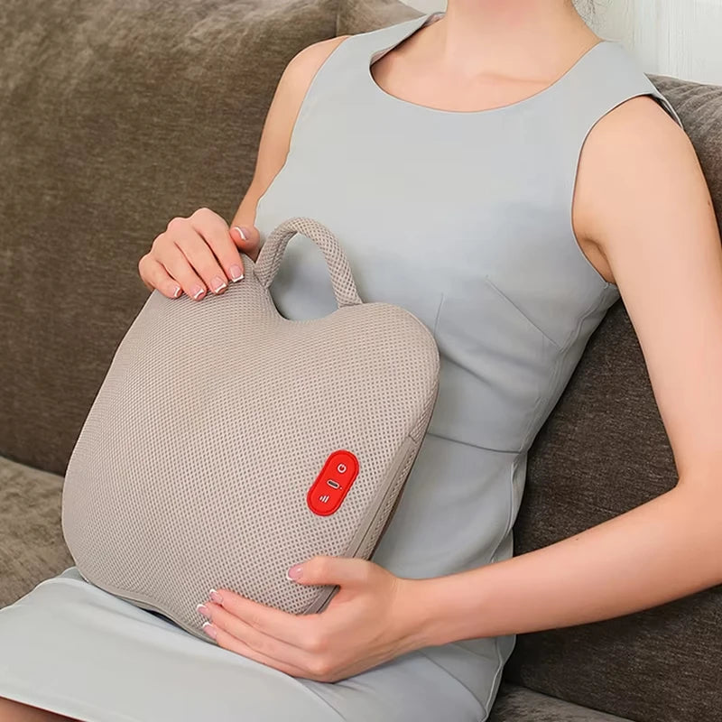 3D Smart Electric Neck & Body Massager Pillow – Wireless Shiatsu with Infrared Heat for Home & Car