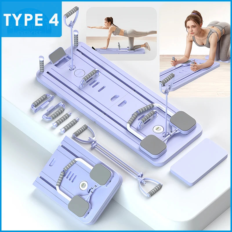 Multifunctional Abdominal Exercise Board with Auto-Rebound & Resistance Bands – Full Body Training for Home and Office