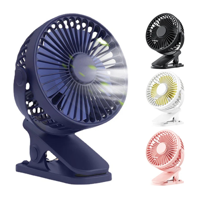 Portable Mini USB Clip Fan – Quiet Desktop Electric Air Cooler for Students & Dormitory Use