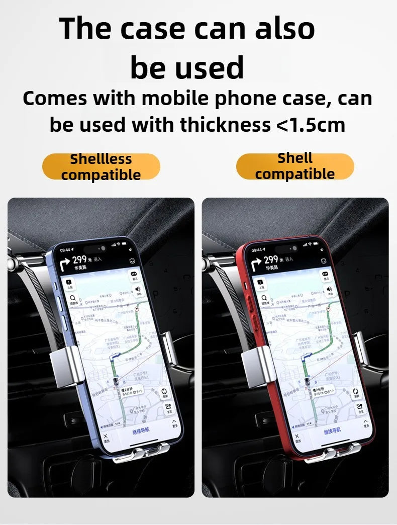 Adjustable Car Phone Holder – Universal Mount for Dashboard & Vent, Compatible with All Smartphones & Vehicle Models