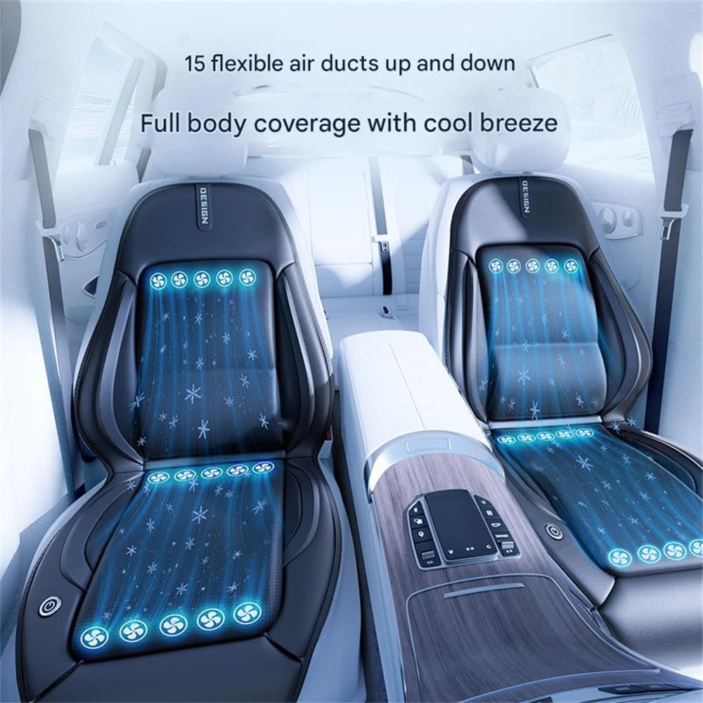 ar Seat Cooling Fan Cushion – Ventilated Lumbar Support Pad for Summer Driving
