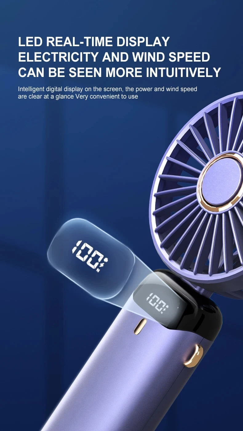 Mini USB Rechargeable Cooling Fan – Handheld & Desktop Personal Air Circulator